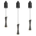 thumbnail image 1 of FSLiving 7W Adjustable Levitate Track Pendnat Light H-Type Retractable Lift Pendnat Light with Modern Aluminum Shade Indoor LED Light Adjustable Wire Lamp for Kitchen Island,Black Pearl - 3 Lights, 1 of 9