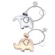 thumbnail image 1 of 2pcs Elephants Design Couple Keychains Metal Fashion Key Rings Lovers Key Chain Gift for Birthday (Light Golden+Silver), 1 of 3