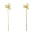 thumbnail image 2 of GHSOHS Gold Earrings Small Fresh Flower Earrings Female Dazzling Color Flower Petals Ear Wire Silver Needle Earrings Jewelry Gold Hoop Earrings Long Earrings for Women Fashion Earings Ear Ring, 2 of 5