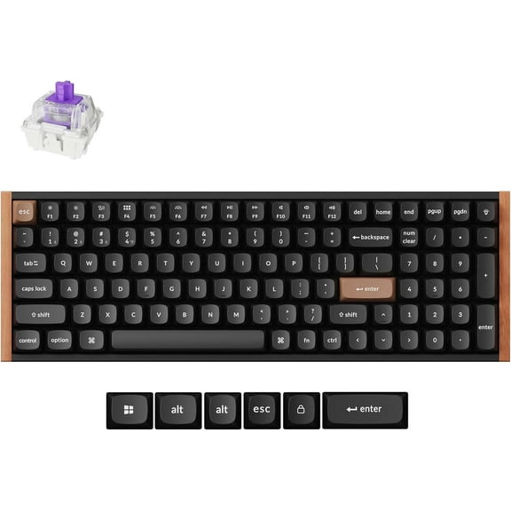 Keychron K4 HE 96% Wireless RGB Magnetic Switch Hall Effect Keyboard, Rapid Trigger, QMK, 2.4G/BT, Black