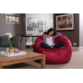 thumbnail image 4 of Sofa Sack Bean Bag Chair, Memory Foam Lounger with Microsuede Cover, Kids, Adults, 5 ft, Cinnabar, 4 of 5