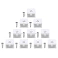 thumbnail image 1 of 10pcs Floating Glass Shelf Bracket Connector Furniture Shelf Connect Holder, 1 of 7