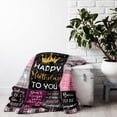 thumbnail image 4 of Throw Blanket Birthday Gifts for Women Friendship Blanket Purple 60"x50", Happy Birthday Decorations for Women, Womens Birthday Gift Ideas for Her Friend Mom Sister Grandma Wife, 4 of 5