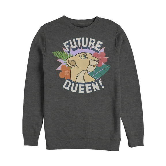 Men's Lion King Nala Future Queen  Sweatshirt Charcoal Heather 3X Large