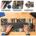 thumbnail image 3 of Flowers Desk Pads Gaming Desk Mat Large Keyboard Mouse Pad XL, Book Elements Computer Desktop Mats, Extended Full Laptop Mouse Mat, Office & Home Decor for Women Desk Aesthetic 31.5" x 11.8", 3 of 6