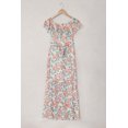thumbnail image 2 of ABPHQTO Vestido largo con volantes florales y hombros descubiertos para mujer, 2 of 5