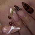 thumbnail image 2 of Uñas postizas adhesivas BLGTGH de 24 piezas con puntas francesas y pedrería, 2 of 8