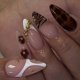 thumbnail image 2 of Uñas postizas adhesivas BLGTGH de 24 piezas con puntas francesas y pedrería, 2 of 8
