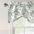 thumbnail image 5 of Tie Up Valances for Windows, Sage Green Botanical Adjustable Valance Curtains Window Treatment for Living Room/Bedroom, Eucalyptus Sprigs Watercolor Rod Pocket Kitchen Curtains & Drapes 60x18 Inch, 5 of 9