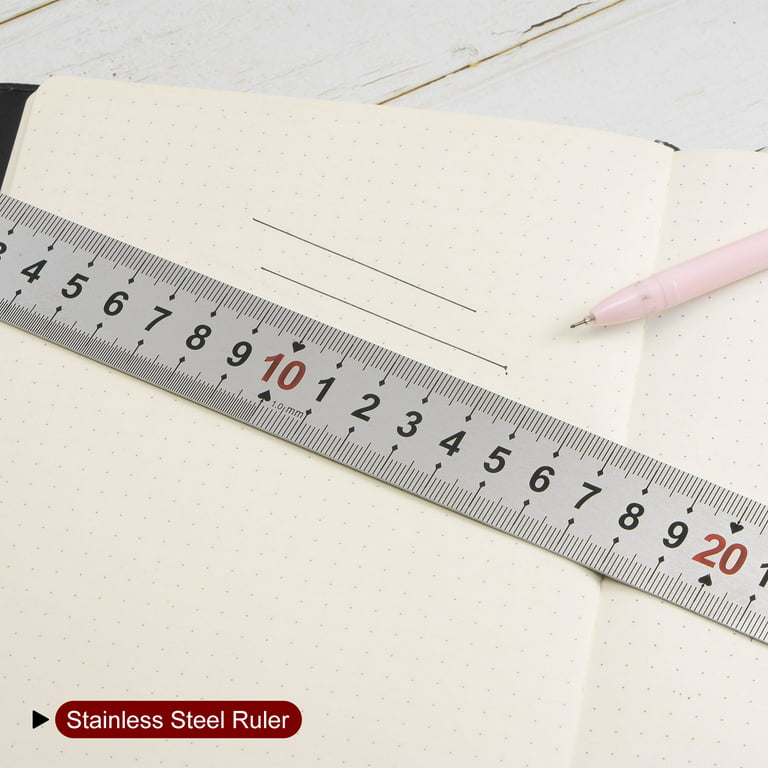 Mr. Pen Steel Rulers, 6 inch and 12 inch Metal Rulers, Pack of 2