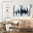 thumbnail image 5 of Elephant Stock Indigo Harbor Lights Wall Art - Horizontal Canvas Wall Art - Living Room Wall Decor - Abstract Canvas - Black And Gray Decor By Nan - 45" x 30", 5 of 8