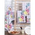 thumbnail image 2 of Easter Kitchen Dish Towels for Drying Dishes Set of 2, Watercolor Eggs Flowers Berry Plants Purple Plaid Waffle Weave Microfiber Hand Tea Bathroom Towels Quick Dry & Absorbent Towel 15.7x23.6, 2 of 7