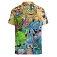 thumbnail image 4 of My Singing Monsters Game Men's Casual Button-Down Shirts Summer Short Sleeve Tee Shirt Daily Hawaiian Beach Shirt Top With Pocket, 4 of 9