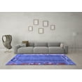 thumbnail image 3 of Ahgly Company Indoor Rectangle Abstract Blue Modern Area Rugs, 2' x 5', 3 of 4