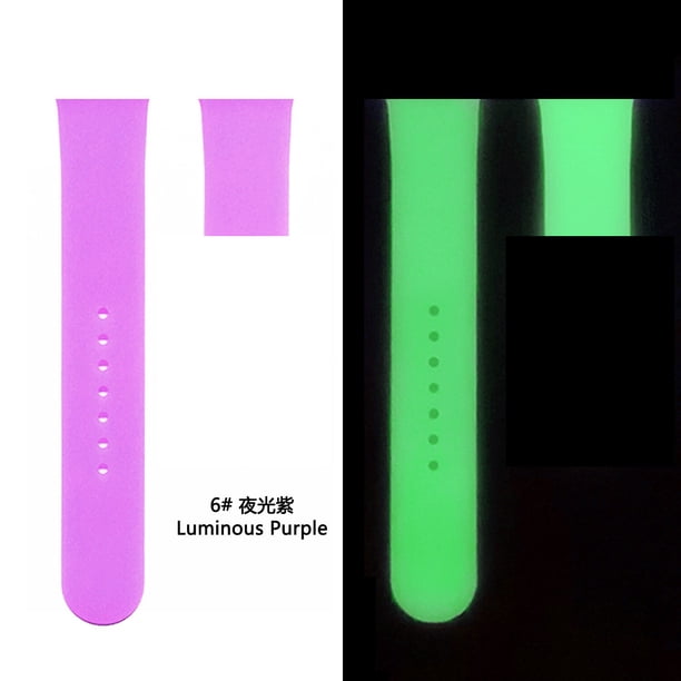 Correa de silicona luminosa para Apple Watch, pulsera deportiva Ultra 49mm 8 7 45/41mm para Iwatch 6 5 4 Se 44mm 42mm 40mm 38mm
