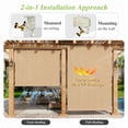 thumbnail image 3 of DIFY 8' x 8' Outdoor Roller Shade, Cordless Patio Blinds for Porch Pergola Balcony Deck Windows, Wheat, 3 of 7