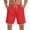 Red, variant on lcziwo Men's Gym Shorts Summer Holiday Elastic Waist Hiking Shorts with Pockets Beach Fishing Outdoor Drawstring Chino Shorts Black M
