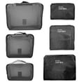 Set of 6 Packing Cubes, Travel Luggage Organizer 3 Travel Cubes + 3