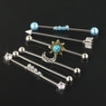 thumbnail image 5 of 6Pcs 14G Stainless Steel Industrial Barbell Earrings for Women Men Piercing Jewelry Industrial Piercing Bar 38MM, 5 of 9