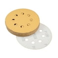 thumbnail image 1 of Uxcell 120 Grits 8-Holes Sanding Discs Hook and Loop Wet Dry Sandpaper Sander Aluminum Yellow 15pcs, 1 of 5