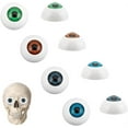 thumbnail image 1 of 4 pares de ojos acrílicos realistas de 26 mm, semiredondos, ideales para decorar fiestas, crear marionetas de oso y manualidades., 1 of 8