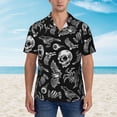 thumbnail image 2 of Haiem Skull bird bat spider Printed Hawaiian Shirt for Men - Men’s Casual Beach Summer Shirts - Stretch Fabric with Modern Fit-3X-Large, 2 of 7