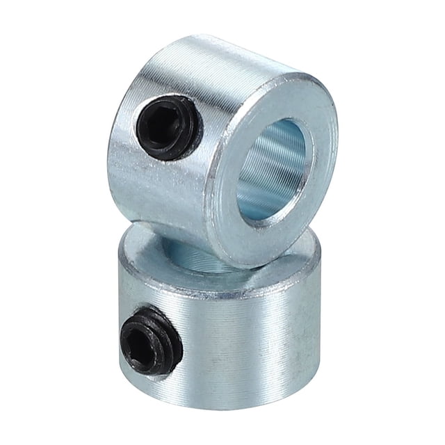 Collier d'arbre Uxcell, Acier au carbone plaqué zinc Arrêt de train d'atterrissage Collier de roue avec vis de réglage M4 1/4"x1/2"x5/16"