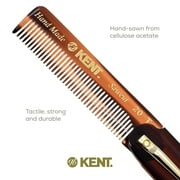 Kent 20T Handmade Folding Pocket Comb for Men, Fine Tooth Hair Comb Straightener for Everyday Grooming Styling Hair, Beard or Mustache, Use Dry or with Balms, Saw Cut, Made in England