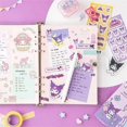 thumbnail image 4 of Sanrio Memo Book pegatinas HelloKitty Kuromi cuenta de mano de dibujos animados Diy Goo tarjeta combinación anillo hebilla pegatina juguetes para niños, 4 of 5