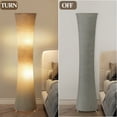 thumbnail image 3 of NATYSWAN 46" Modern Floor Lamps for Living Room, LED Column Standing Floor Lamp with 3 Color Temperature Adjustable & Gray Lampshade for Corner, Bedroom, Office & Kid's Room - Bulbs Included, 3 of 9