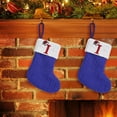 thumbnail image 6 of Xuniizn Personalized Christmas Stockings with Initials - Custom Embroidered Stocking Set, Luxury Velvet Xmas Stockings for Family, Holiday Christmas Decorations, Blue, New Model I, 6 of 6