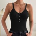 thumbnail image 6 of QUINDOS Tank Tops for Women 2025 Cotton Black Yoga Summer Fashion Sexy Style V-Neck Sleeveless Solid Casual Going Out Tops Womens Camisoles, 6 of 9