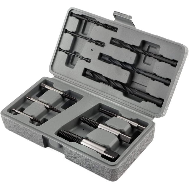 Kit de extractor de tornillos-12 piezas Extractor de guía de extracción fácil Juego de extractores de tornillos rígidos Herramientas de fijación de eliminación de pernos rotos