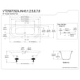 thumbnail image 2 of Aqua Eden VTDS672924JNH0 67" Acrylic Oval Double Ended Clawfoot Tub (No Faucet Drillings), Glossy White/Matte Black, 2 of 4