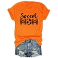 thumbnail image 1 of Fgnfyis T-Shirt Décontracté à Imprimé Graphique pour Femmes, Col Rond, Manches Courtes, Orange G, 1 of 3