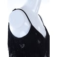 thumbnail image 3 of Fashion Womens Fringe Sequin Strap Backless 1920s Flapper Party Mini Dress, 3 of 5