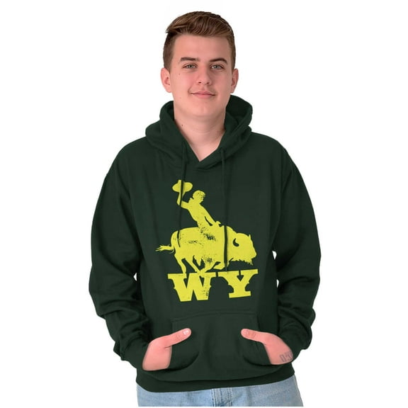 Wyoming Western Rodeo Rider WY Hoodie Sweatshirt Women Men Brisco Brands 2X