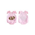 thumbnail image 2 of RUINIXCW Newborn Baby Girl Football Outfit Gingham Plaid Bubble Romper Overalls Infant Baby Girl Clothes Casual Rugby Embroidery Bows Sleeveless Bodysuit Jumpsuit, 2 of 9
