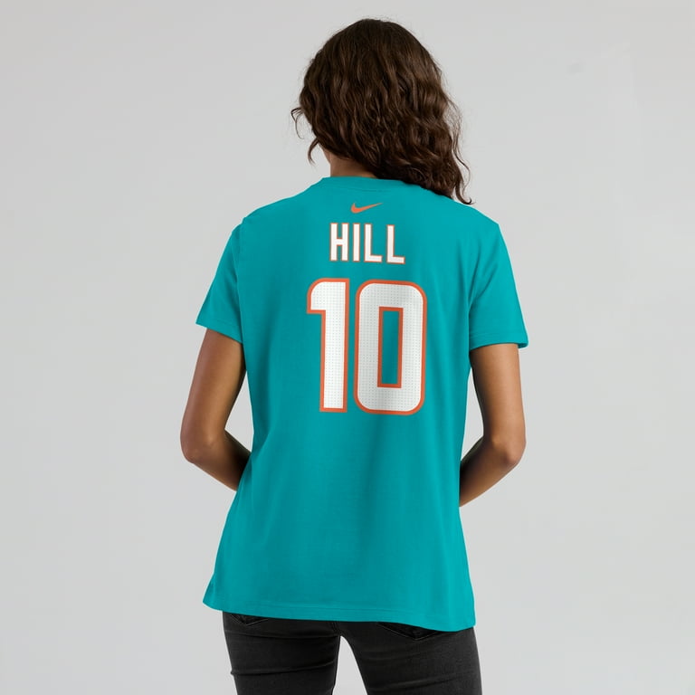 Women's Nike Tyreek Hill Aqua Miami Dolphins Player Name Number
