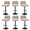 beige, variant on ENYLAY Adjustable Swivel Bar Stools Set of 4, Modern Faux Leather Counter Height Bar Chairs with Mid Back & Footrest for Kitchen Island Home Bar Pub, Black