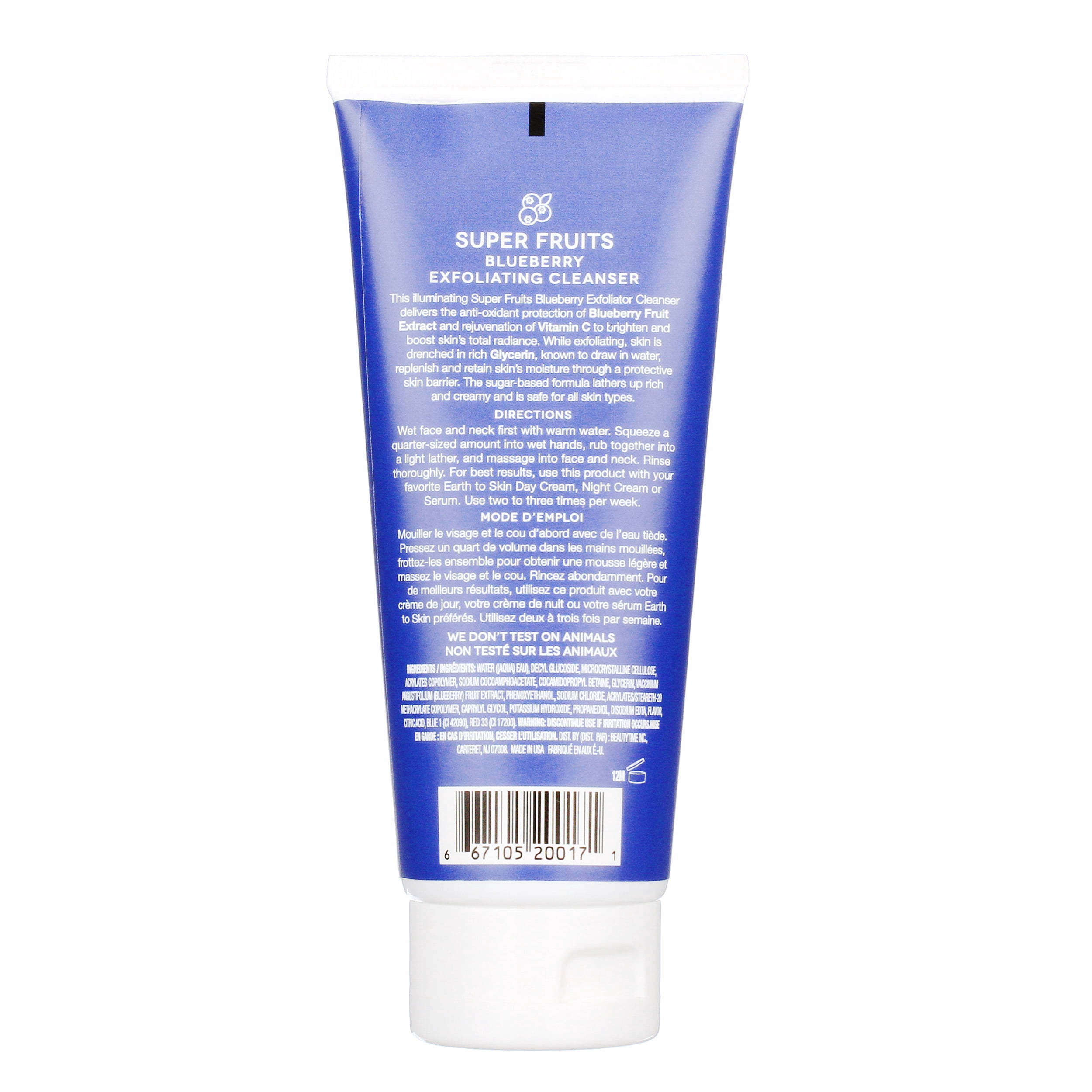 Earth To Skin Super Fruits Blueberry Exfoliating Cleanser, 5 oz