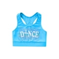 thumbnail image 3 of Hansber Kids Girls Sport Vest Sleeveless Cami Crop Top Jazz Bra Shirt Hip Hop Performance Dancewear Light Blue 12, 3 of 5