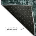 thumbnail image 3 of Addison Rugs Mayfield Washable Transitional Floral Teal Rectangle Rug, 1'8" x 2'6", 3 of 5