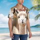 thumbnail image 3 of Fotbe Cute Alpaca in Daze Camisa Hawaiana para Hombre Unisex – Camisa Casual de Verano con Botones de Manga Corta de Algodón y Lino,X-Large, 3 of 7