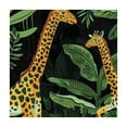 thumbnail image 4 of ONETECH Giraffes Leaves Jungle Square Tablecloth Waterproof Resistant Fabric 100% Polyester Fiber 52*52, 4 of 8