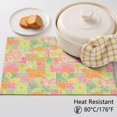 thumbnail image 5 of Placemat, Pioneer Flower Floral Print Pattern Place Mats Table Mat Set Of 2, PVC Washable Placemats for Party Kitchen Dining Decoration, 18x12 Inch, Fade Resistant, 5 of 6