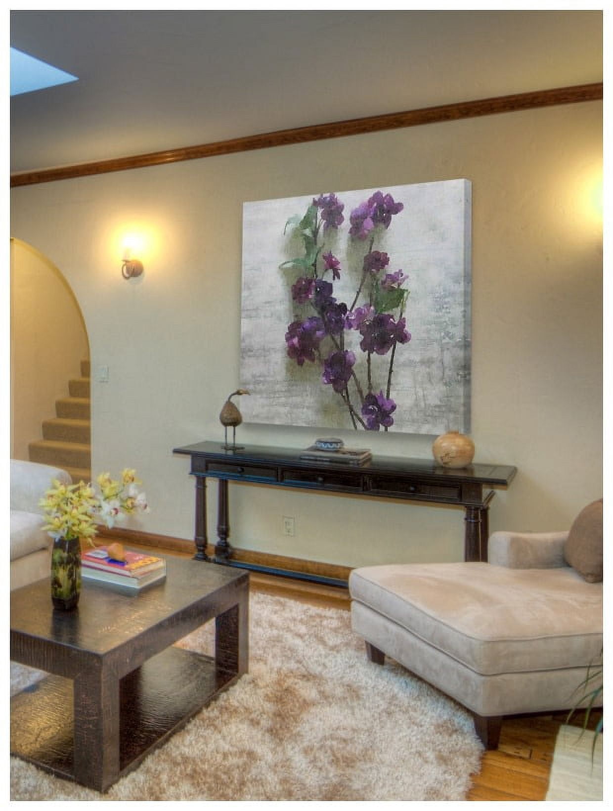 Marmont Hill - "Purple Garden 2" by Irena Orlov Painting Print on Wrapped Canvas