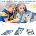 thumbnail image 3 of [Full-Body] Shock-Proof Case for Kids with [Screen Protector] [384 Rotating Hand Strap] &Stand [Pen Holder] for iPad 6 / Air2 （Cyan）, 3 of 4