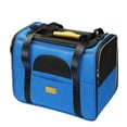 thumbnail image 4 of COOKEY Cat Carrier, Soft Sided Cat Carrier Large for Big Medium Cats and Puppy up to 25lbs, Pet Carrier with Safety Zippers, Foldable Airline Approved Puppy Carrier - Blue, 4 of 9
