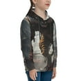 thumbnail image 3 of Balery Ruins Tiger Warrior Pattern Boys Hoodie, Youth Pullover Hooded Sweatshirt, Kangaroo Pocket Hoodie for Kids Girls -Large, 3 of 6